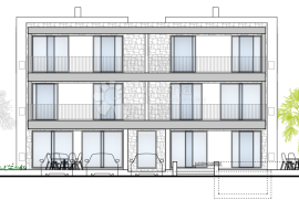 Ugljan - građevinsko zemljište s projektom 50 metara od mora, Preko, Terreno