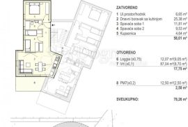 PAG, ŠIMUNI - MODERAN DVOSOBAN APARTMAN 120 METARA OD MORA (A2), Pag, Kвартира