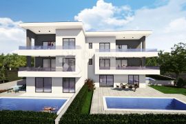 MALINSKA, NOVOGRADNJA, PENTHOUSE SA BAZENOM I POGLEDOM NA MORE, Malinska-Dubašnica, Διαμέρισμα