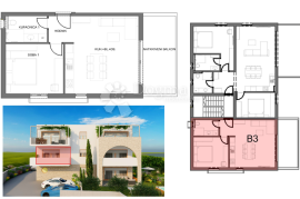 SLATINE – LUKSUZNA NOVOGRADNJA 1. KAT (B3), Trogir, Daire