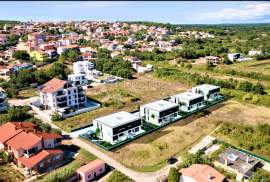 Urbane vile Ližnjan - novogradnja - stan sa pogledom na more, Ližnjan, Apartamento