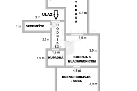 STAN, PRODAJA, ZAGREB, MAKSIMIR, LAŠČINA, 48 m2, 1-soban, Zagreb, Wohnung