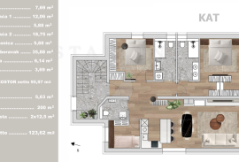 STAN, NOVOGRADNJA, PRODAJA, ŠESTINE, 123,69 m2, 4s, Zagreb, Flat