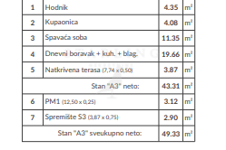 PRODAJA, STAN, VALDEBEK, NOVOGRADNJA 1SS+DB, Pula, Appartement