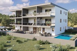 Novigrad, moderan stan pogledom na more u izgradnji!, Novigrad, Flat