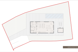 Istra - Oprtalj, građevinsko zemljište s projektom vile dvokatnice, Oprtalj, Zemljište