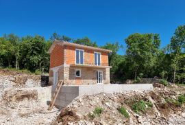 Kamena kuća u okolici Labina sa pogledom na more i bazenom, Labin, Haus