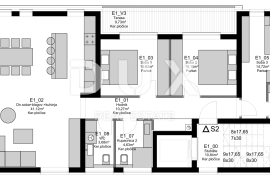 ZADAR, PETRČANE - Punta Radman! Luksuzni stan na katu 240 metara od mora! S2, Zadar - Okolica, Appartement