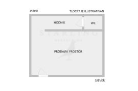 NAJAM, POSLOVNI PROSTOR, PULA, 41 M2, Pula, Propriété commerciale