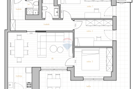 DONJI ZAMET - Stan 3S+DB 104,11 m2, Rijeka, Appartement