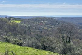 Istra, Krasica - Građevinsko zemljište s pogledom na more i pravomoćnom građevinskom dozvolom, Buje, Tierra