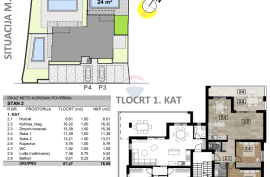 Otok Krk - Malinska, stan u novogradnji s bazenom i pogledom na more, Malinska-Dubašnica, Wohnung