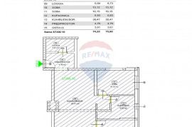 RIJEKA,KASTAV- NOVOGRADNJA, stan 2S+DB, 75.90 m2, Kastav, Daire