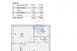 RIJEKA,KASTAV- NOVOGRADNJA, stan 1S+DB, 47.61  m2, Kastav, Appartamento