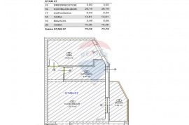 RIJEKA,KASTAV- NOVOGRADNJA, stan 2S+DB, 73.72 m2, Kastav, شقة