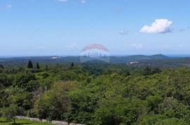 Istra, Kanfanar - 1.625 m2 građevinskog zemljišta i otvorenim pogledom na more, Kanfanar, Земля