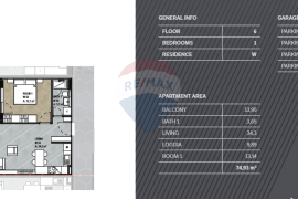 OPATIJA, Moderan stan površine 74.93 m2, s pogledom na more i garažnim parkirnim mjestom, Opatija, شقة