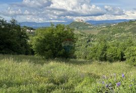 Motovun - okolica, građevinsko zemljište sa prekrasnim pogledom na Motovun, Karojba, Land