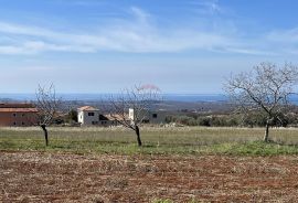 Poreč - okolica, prekrasno građevinsko zemljište otvorenog pogleda na more, Kaštelir-Labinci, Земля