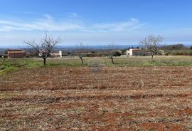 Poreč - okolica, prekrasno građevinsko zemljište otvorenog pogleda na more, Kaštelir-Labinci, Земля