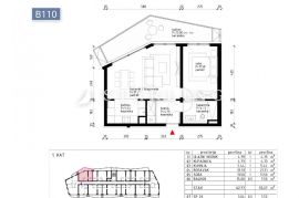 ZGRADA B, STAN B110, NOVOGRADNJA, PRODAJA, POREČ, 56,79 m2, 2S, Poreč, Apartamento