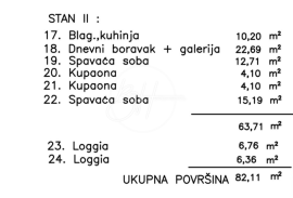 Prostran stan, 82.11 m2, Veli Vrh - Pula, Pula, Flat