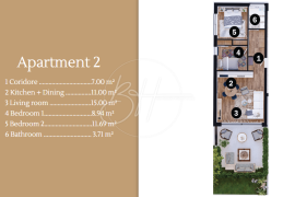 Moderni apartmani u luksuznom naselju, 100 m od mora, Umag, Apartamento