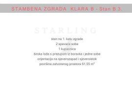 STAN B.3, NOVOGRADNJA, PRODAJA, SVETA KLARA, 69 m2, 3s, Zagreb, Διαμέρισμα