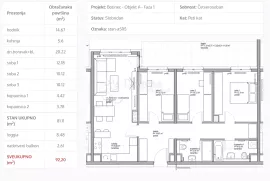 STAN A505, MOGUĆA KUPNJA PUTEM KREDITA,  92.20 m2, Zagreb, Διαμέρισμα