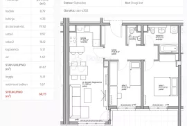 STAN A202, MOGUĆA KUPNJA PUTEM KREDITA,  68.75 m2, Zagreb, Appartamento