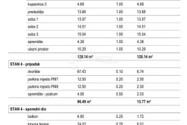 VODICE - S4 DVOETAŽNI PENTHOUSE NA 1. I 2. KATU S VRTOM I KROVNOM TERASOM, 163,21 m2 NETTO, Vodice, Appartment