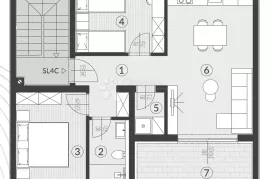 Novogradnja Štinjan - dvosoban stan - 2. kat, Pula, Flat