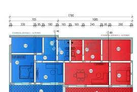 S1-NOVOGRADNJA, VODICE, DVOJNA KUĆA SA BAZENOM I POGLEDOM NA MORE, Vodice, Дом