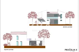 ISTRA, KAŠTELIR - Građevinsko zemljište s idejnim projektom i pogledom na more, Kaštelir-Labinci, Land