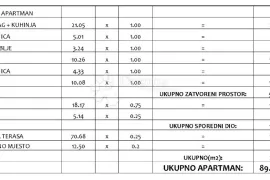 SV. PETAR NA MORU - A1 LUKSUZAN PENTHOUSE S KROVNOM TERASOM I POGLEDOM NA MORE 89,06m2, Sveti Filip I Jakov, Kвартира