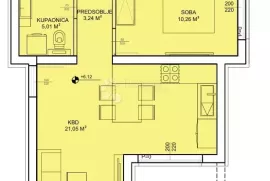 SV. PETAR NA MORU - A1 LUKSUZAN PENTHOUSE S KROVNOM TERASOM I POGLEDOM NA MORE 89,06m2, Sveti Filip I Jakov, Kвартира