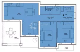 SV. PETAR NA MORU - S7 LUKSUZAN PENTHOUSE S KROVNOM TERASOM I POGLEDOM NA MORE 94,08m2, Sveti Filip I Jakov, شقة