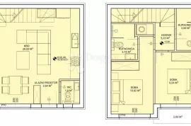 SV. PETAR NA MORU - S4 LUKSUZAN DVOETAŽNI STAN S VRTOM 74,10 m², Sveti Filip I Jakov, Apartamento