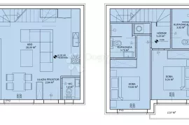 SV. PETAR NA MORU - S3 LUKSUZAN DVOETAŽNI STAN S VRTOM 76,02m2, Sveti Filip I Jakov, Διαμέρισμα