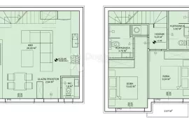 SV. PETAR NA MORU - S2 LUKSUZAN DVOETAŽNI STAN S VRTOM 76,05m2, Sveti Filip I Jakov, Daire