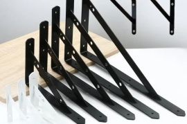 2 ცალი თაროს სამფეხა სამაგრი 15 სმ, მძიმე დატვირთვ