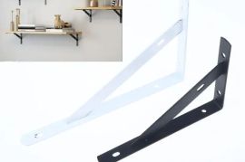 2 ცალი თაროს სამფეხა სამაგრი 15 სმ, მძიმე დატვირთვ