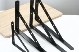 2 ცალი თაროს სამფეხა სამაგრი 15 სმ, მძიმე დატვირთვ