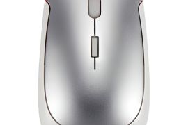 უკაბელო ოპტიკური მაუსი ვერცხლისფერი-თეთრი DPI ღილა