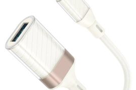 სწრაფი ადაპტერი hoco UA39A Crystal USB Type-C-დან 