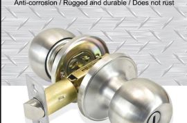 უჟანგავი ფოლადის აბაზანის კარის საკეტი, საძინებლის