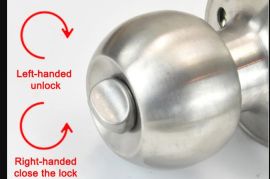 უჟანგავი ფოლადის აბაზანის კარის საკეტი, საძინებლის