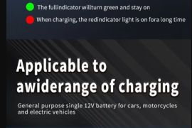 12V 6A ავტომობილის ავტომატური აკუმულატორის ჭკვიანი