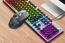 გეიმინგ კლავიატურა და მაუსი AULA T200 RGB განათები