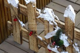 ნაძვის ხის დეკორატიული ღობე (ყავისფერი) 2500X500მმ